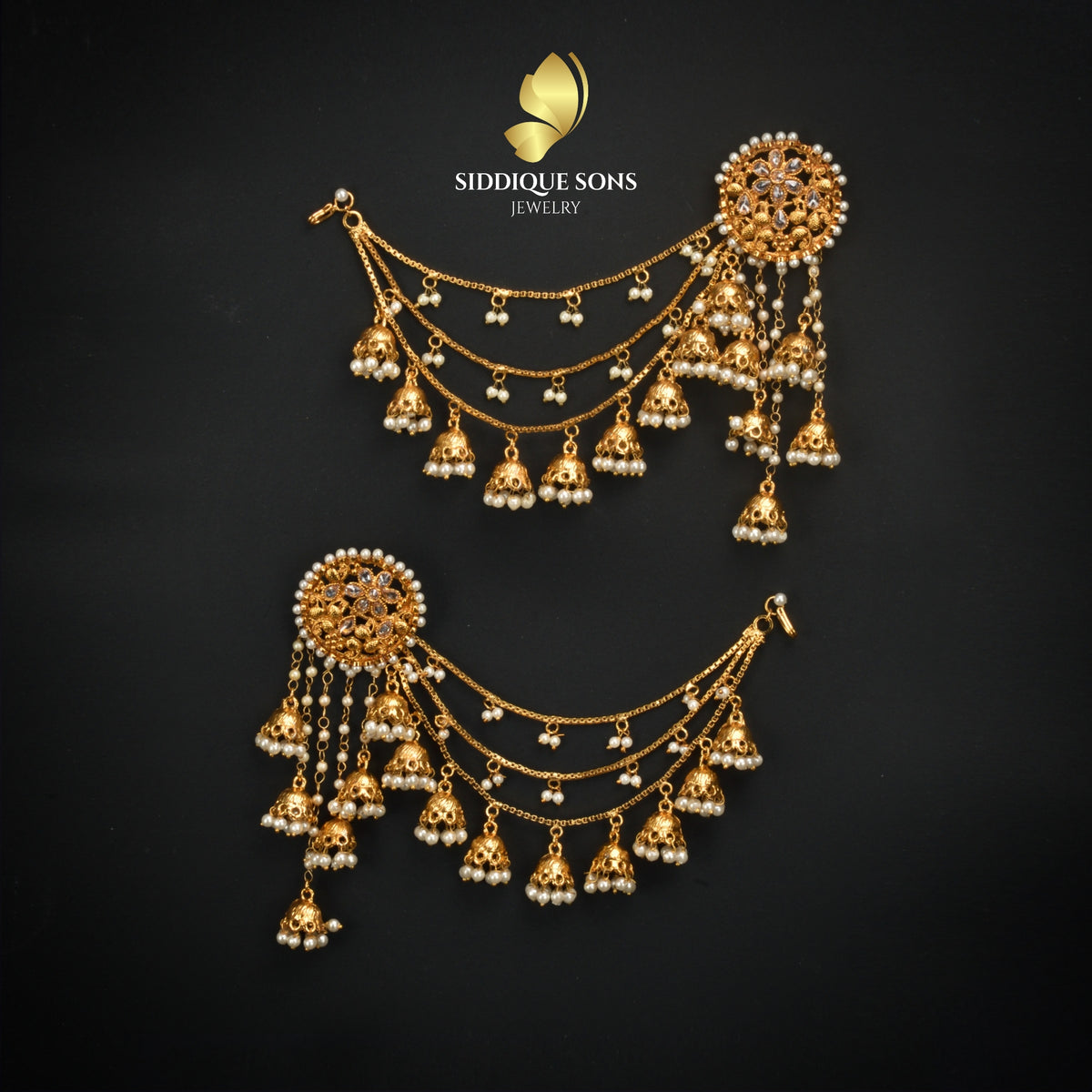 Bahubali Earrings with Saharey