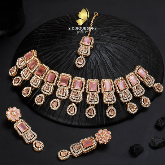 Elegant Zircon Partywear Necklace